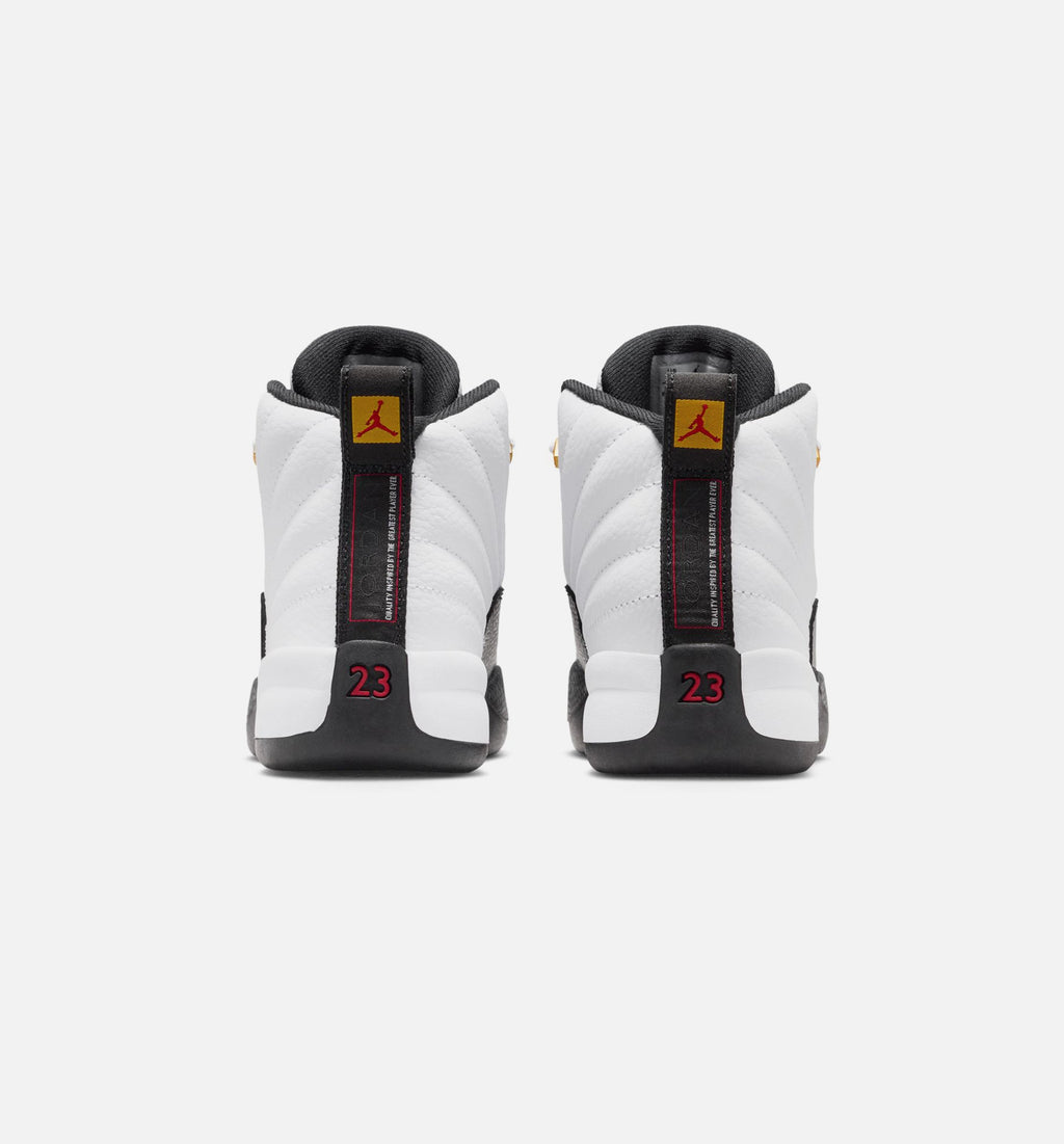 Air Jordan 12 Retro Taxi Preschool Sneakers - White / Black / Taxi