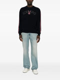 Iceberg logo-embroidered side-stripe sweater