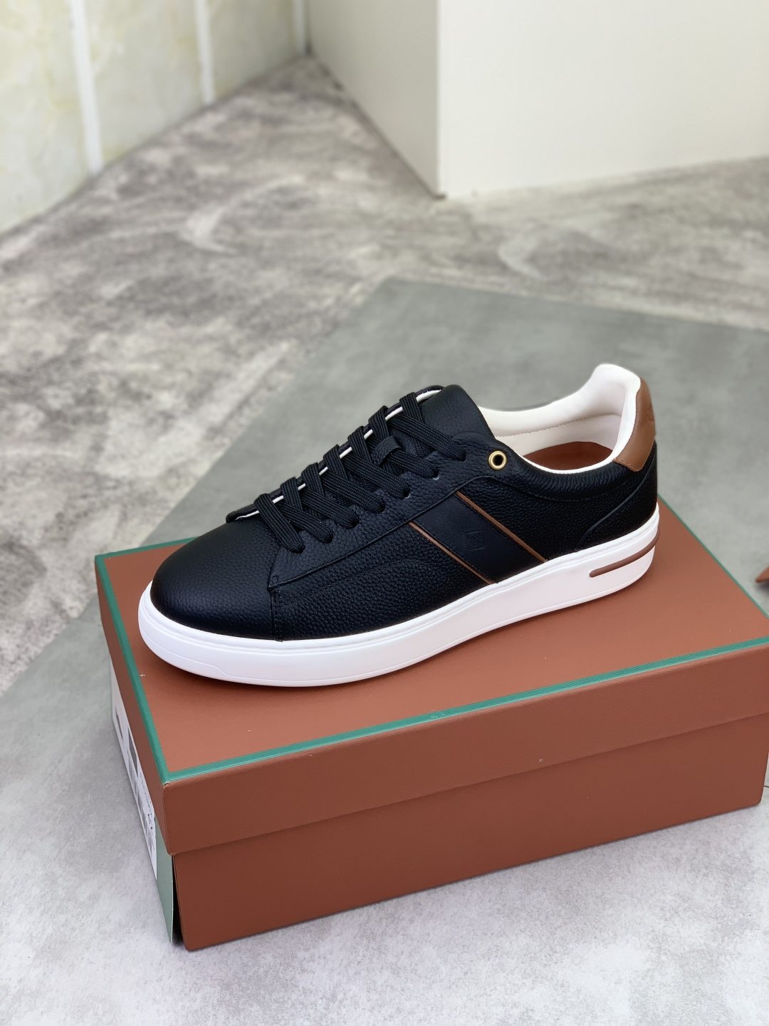 Loro Piana Contrast-Trim Low-Top Sneakers